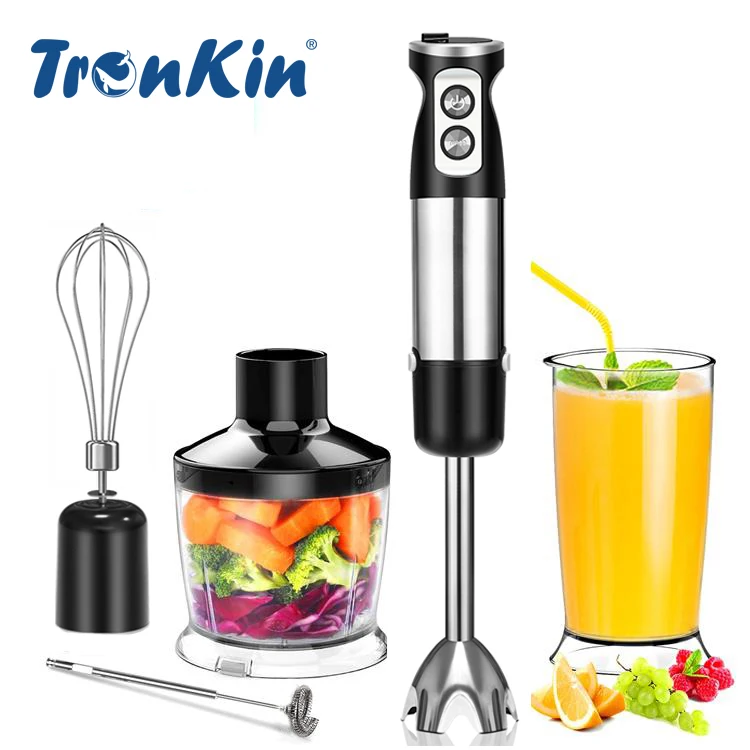 Stainless Steel Meat Grinder Egg Whisk Hand Immersion Blender Set HandHeld Hand Stick Blender Electric Multi Function Blender