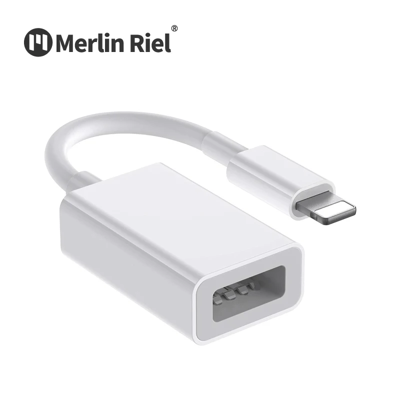 Адаптер Otg Usb для камеры, переходник для 8-контактного Usb кабеля, наушников, электрической Midi-клавиатуры для Iphone 7 13