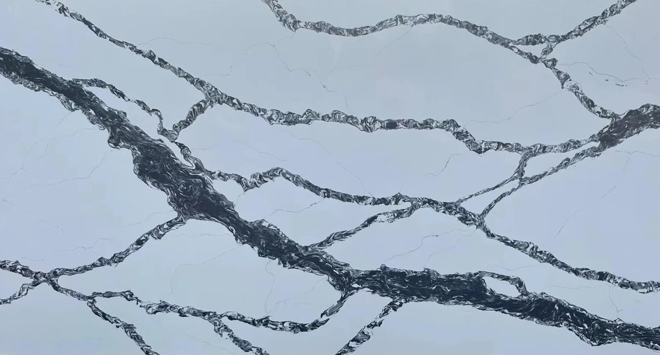 Chinese Supplier Jumbo Size Extra Large Big Wholesale Price White Calacatta Artificial Quartz Stone Slabs For Kitchen Countertop