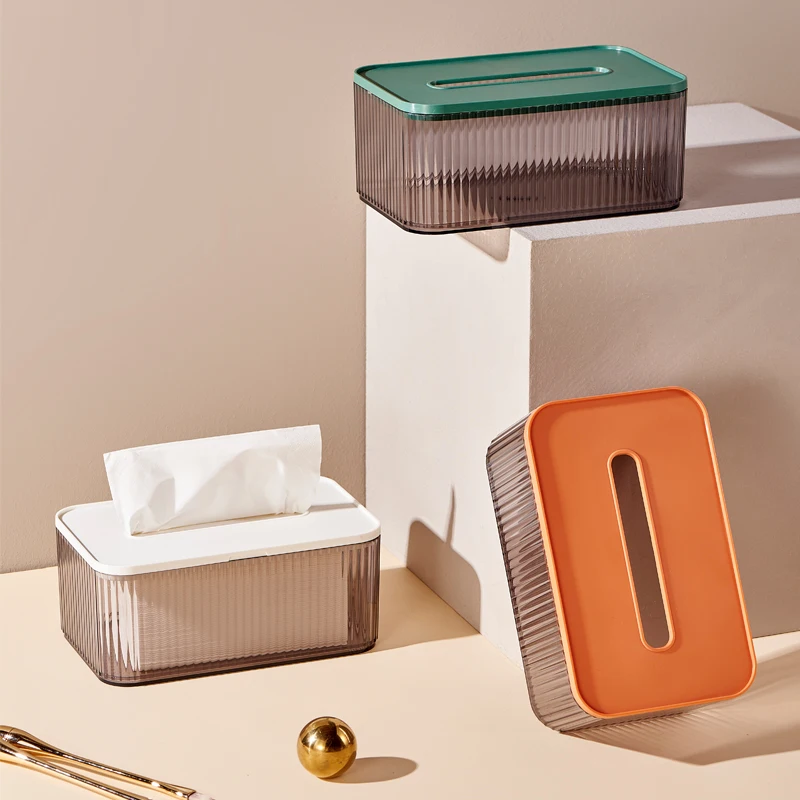 Nordic Style Simple Popular Home Living Room Use Plastic Custom Tissue Holder Tissue Box