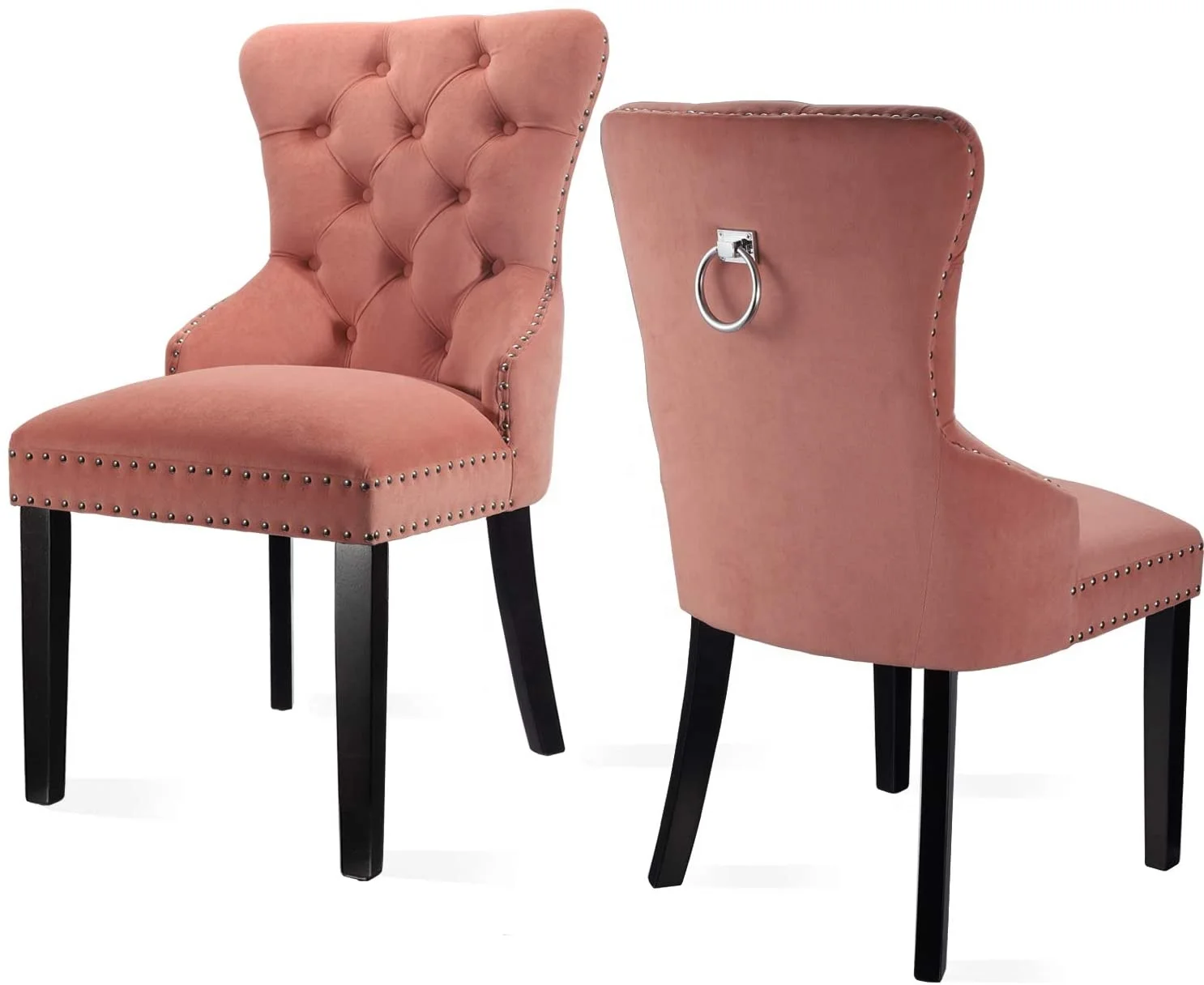 Новый дизайн, стул от поставщика, стул с пуговицами, роскошные обеденные стулья из твердого бархатного дерева в скандинавском стиле для гостиниц (1600346803268)