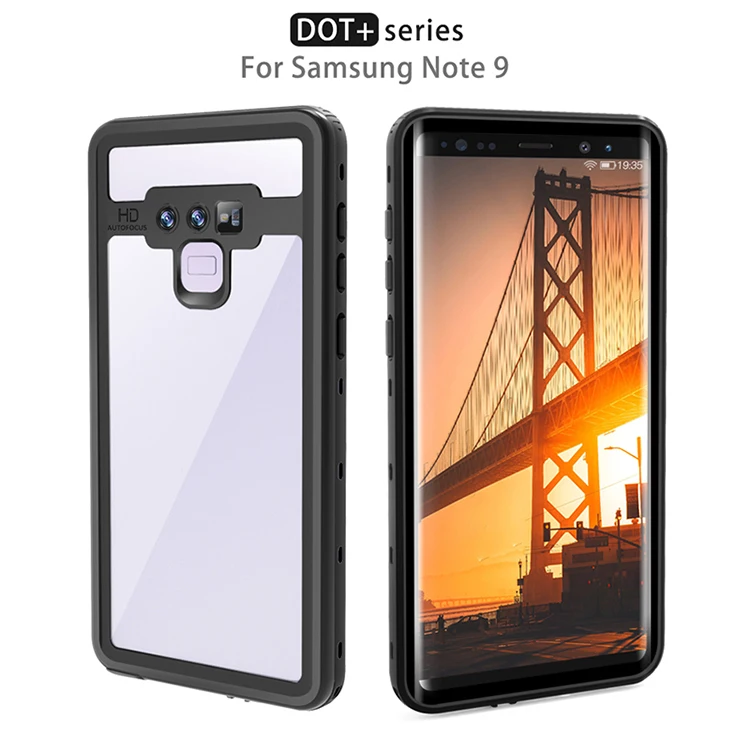 Shenzhen manufacturer wholesale IP68 standard shockproof dustproof waterproof note 9 case for samsung Galaxy Note 8/9
