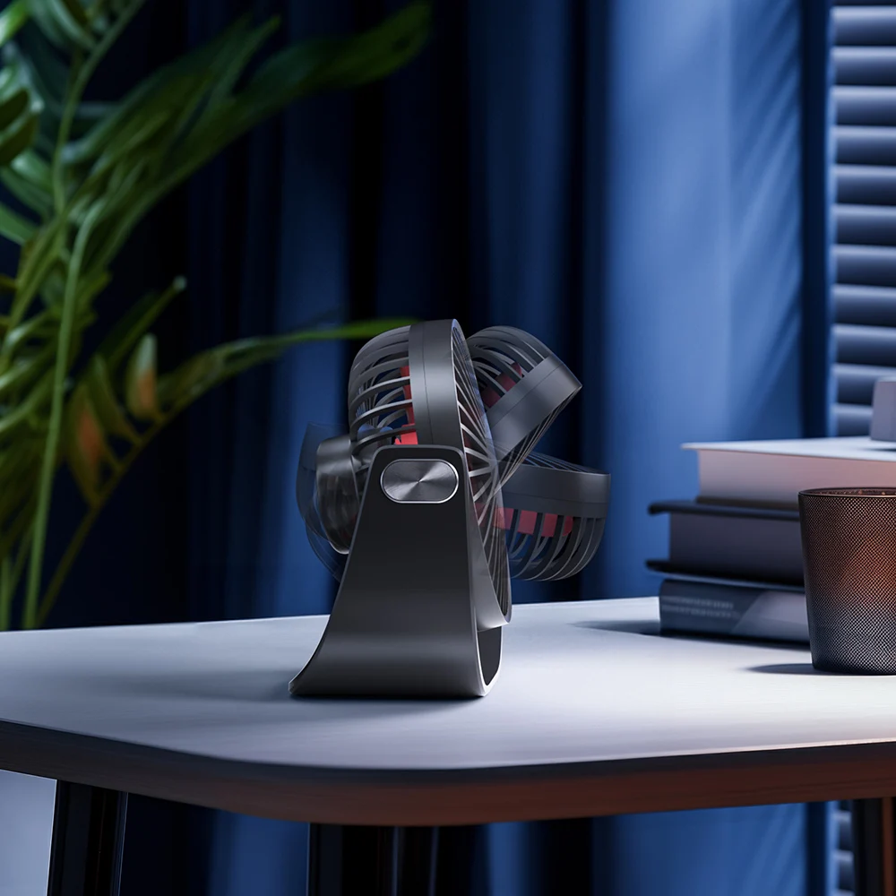 CT Portable Mini Fan USB Charging Interface Low Noise Fan Electric three Adjustable Gears Desktop Small Fan