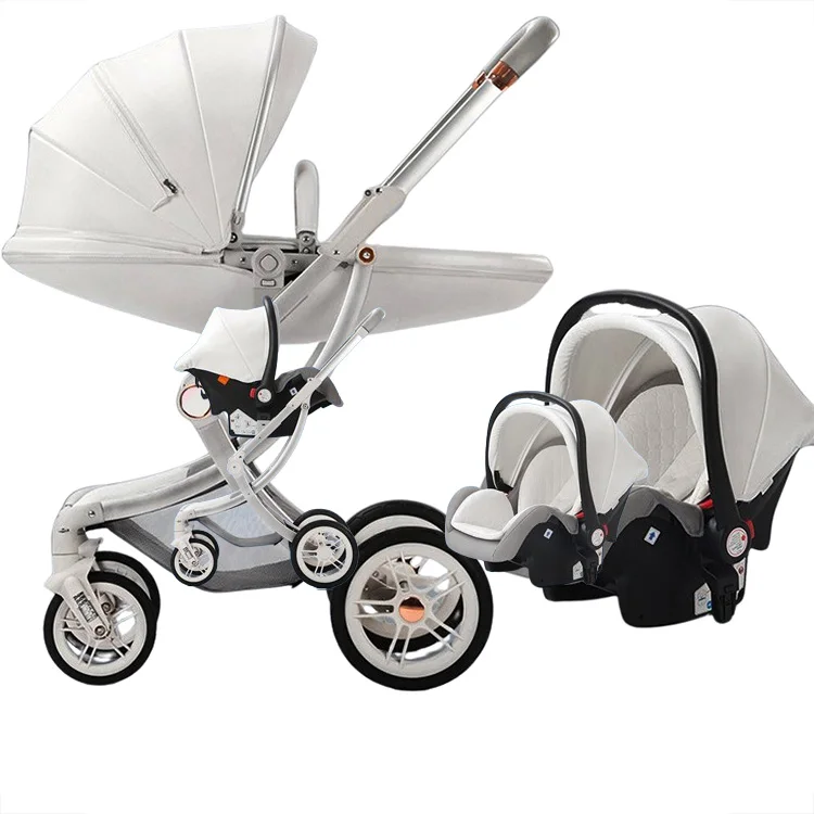 Custom Made Stroller 3 In 1 Lightweight Travel System  Foldable Multifunctional Baby Stroller With Car Seat