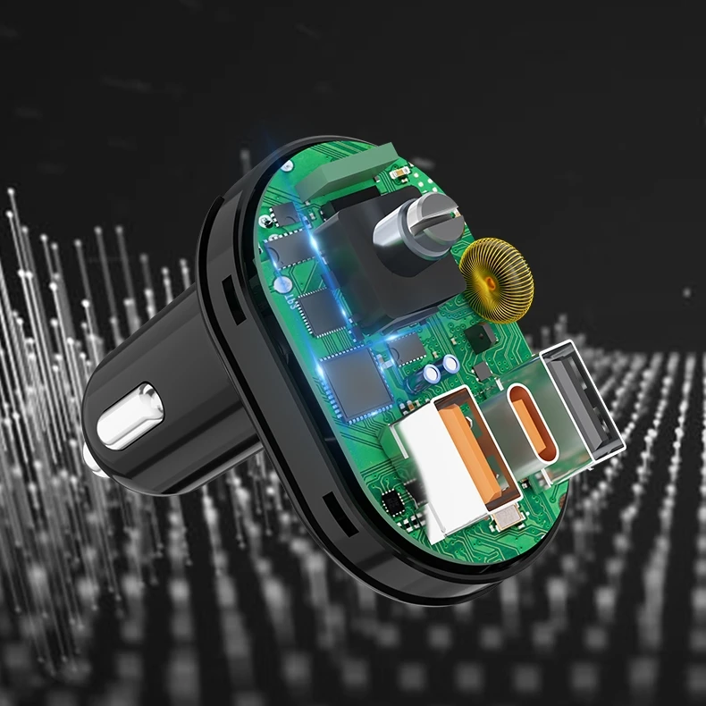 2022 новый дизайн BT 5,0 полный частотный передатчик громкой связи вызов PD QC3.0 30 Вт два порта автомобильное зарядное устройство bluetooth MP3-плеер