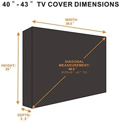 Outdoor TV cover, windproof, waterproof and UV resistant