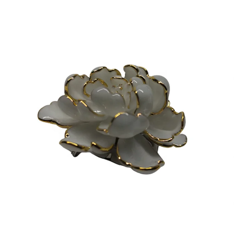 Prezzie Wholesale Flower Vintage Chinese Antique Women porcelain  Brooch Fashion Jewelry