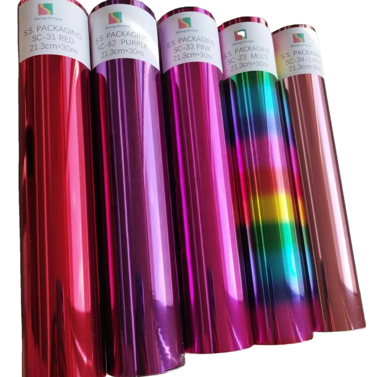 SHENGSHENG Gold And Silver Holographic Craft Foil Paper Hot Stamping Toner Reactive Foil For Laminator