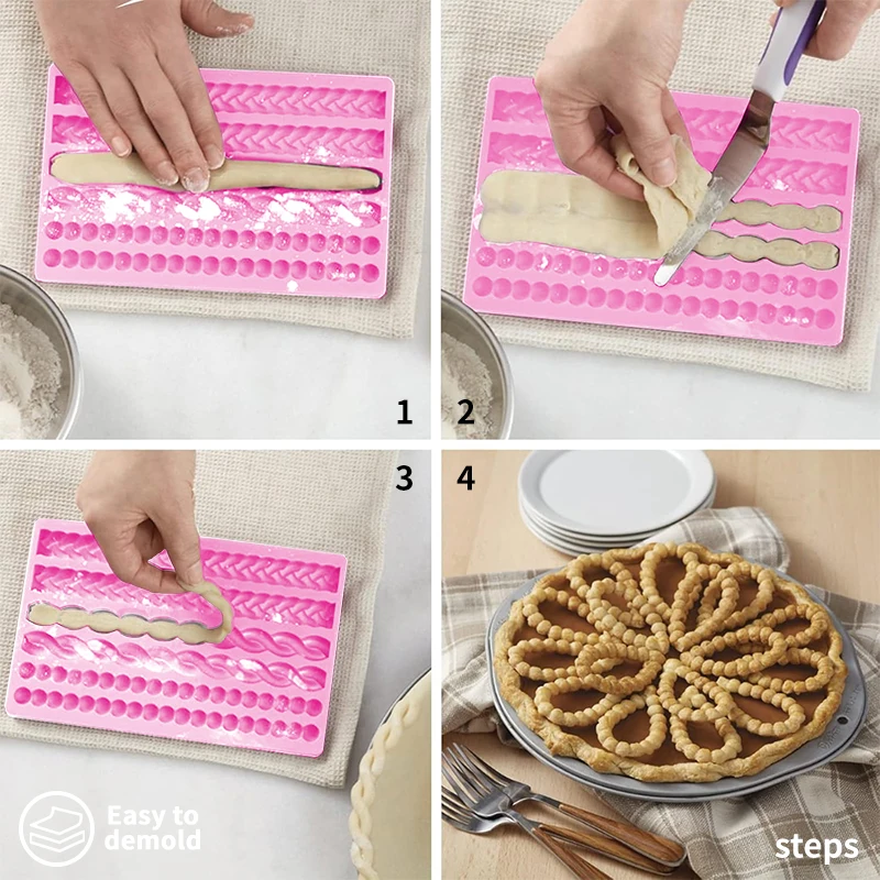 Kitchen Baking Tray Gum Paste Flowers pattern Fondant Liquid Silicone Mold Cake Decoration Tools