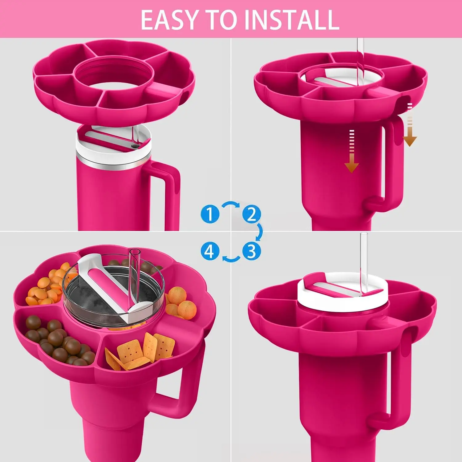 Reusable Snack Ring for Home Snack Container for Stanley Cup Accessories