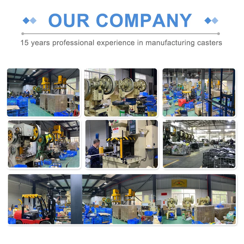 Blue rubber PVC light duty furniture office chair caster wheels