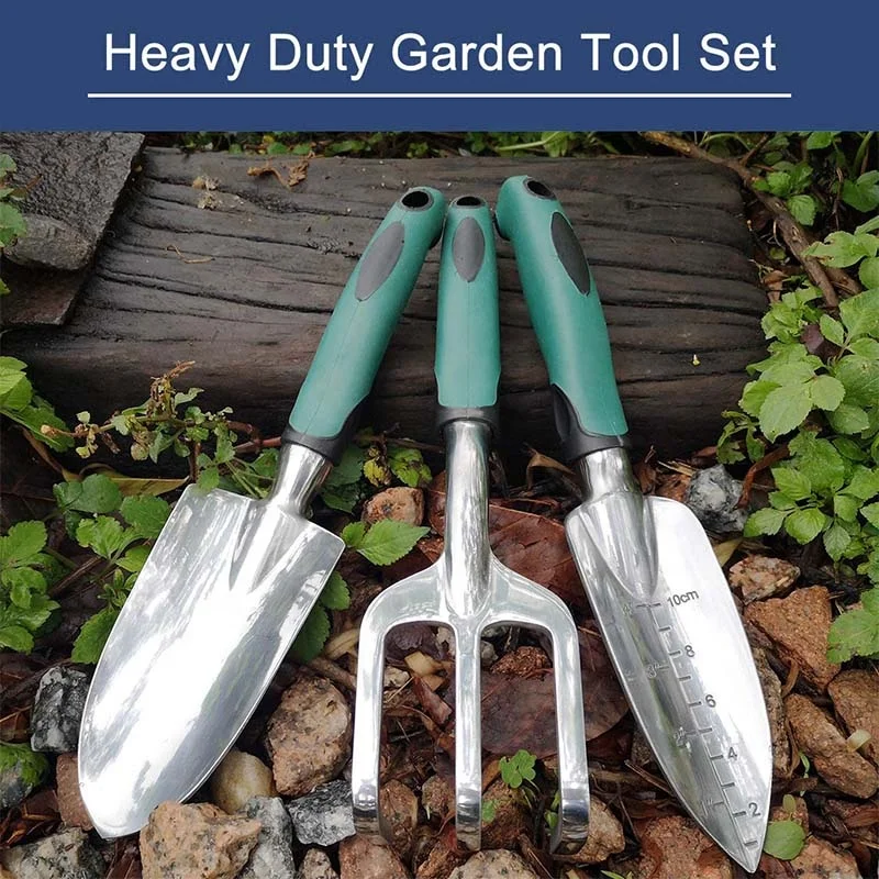 Professional 3 Piece Aluminum Heavy Duty Hand Home Garden Tools Set