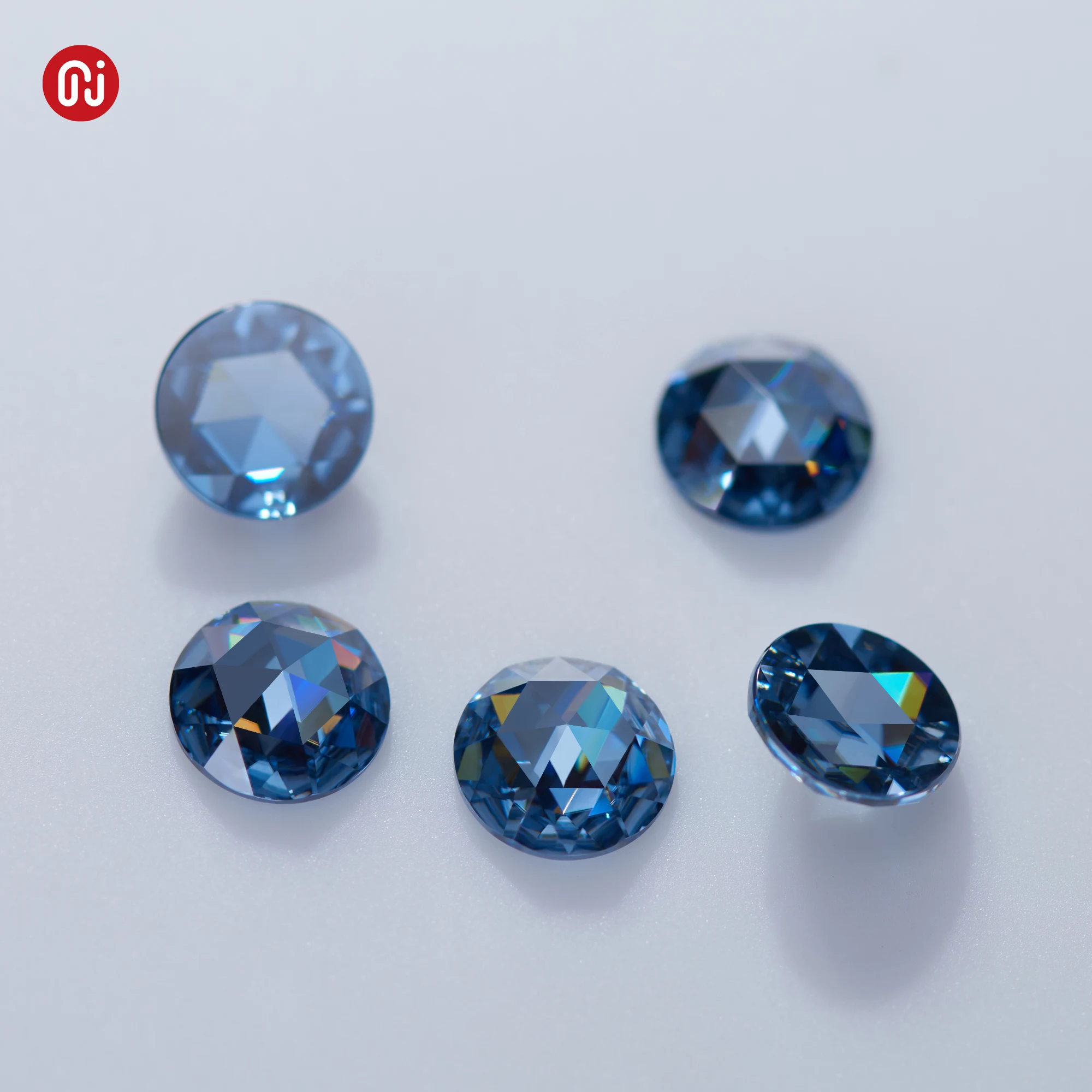 GIGAJEWE Blue Rose Cut VVS1 Moissanite Stone Loose Gemstone Loose Moissanite wedding gifts, Christmas Gifts,Wedding gift