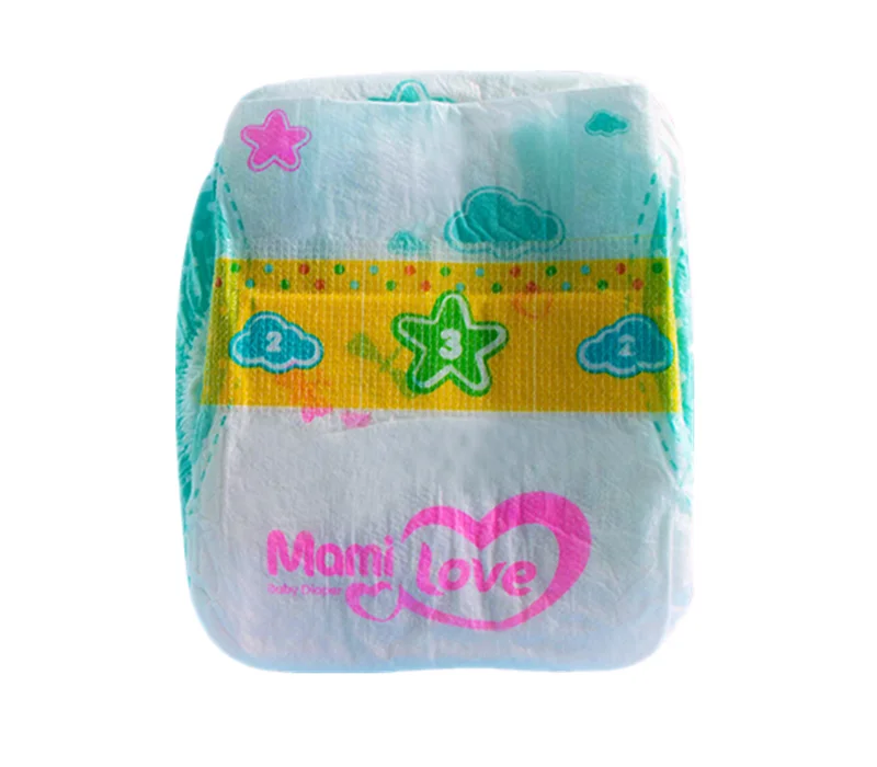 
Toddler Mini Package Nappies Wood Pulp Disposable Baby Diapers 