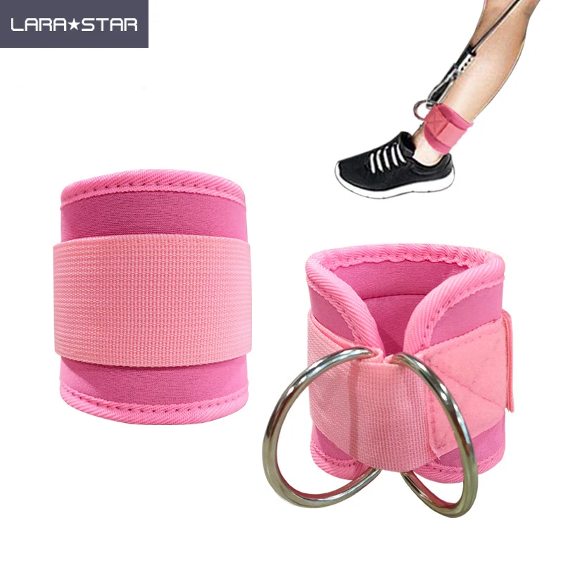WS2316 Custom Logo Available Neoprene Soft Ankle Straps Cable Attachment Machines Ankle Buckle For Gym Workout
