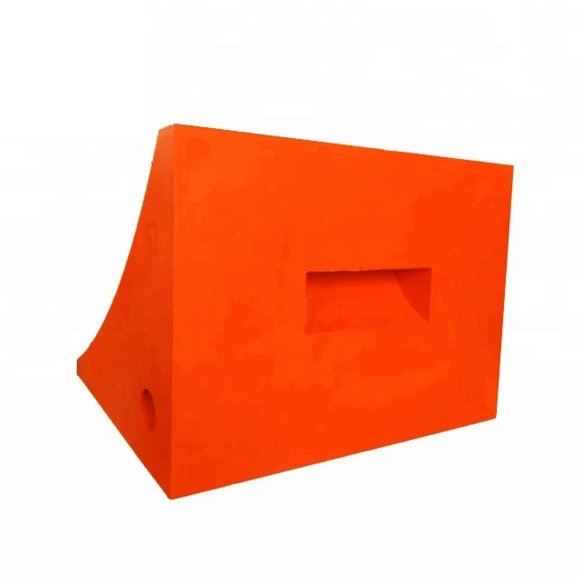 Truck wheel stopper 60 ton Load 6kg Weight PU Foam Car Vehicle RV Trailer Polyurethane Urethane Wheel Chock