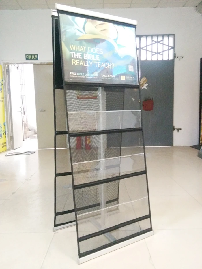 Double sided or single side type net shape brochure stand