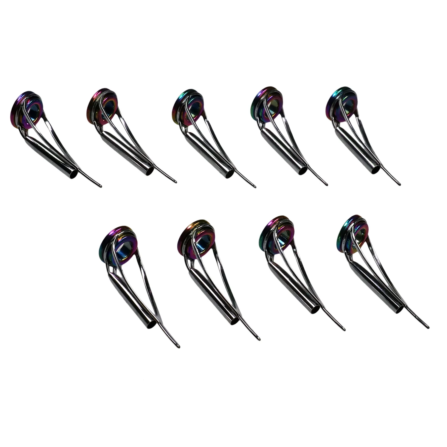 
stock is available,75Pcs Colored Baitcasting Fishing Rod Guides #6-#30 Double Leg Rainbow Ceramic Ring Saltwater Fishing R 