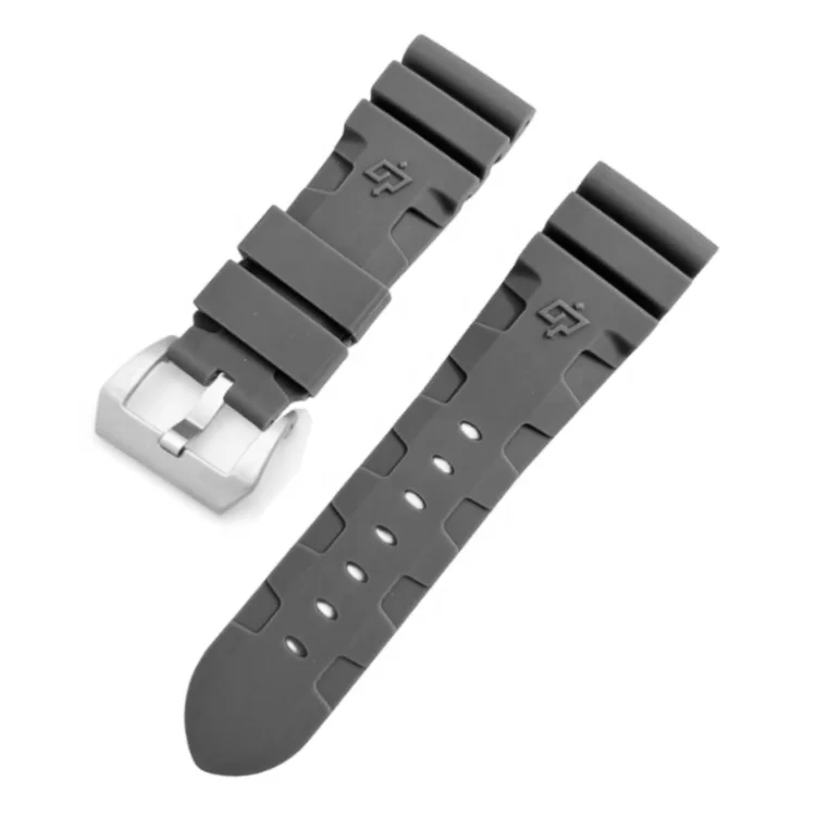 sport solid color gray navy blue army green 22mm 24mm 26mm soft rubber watch band silicone For Panerai watch strap