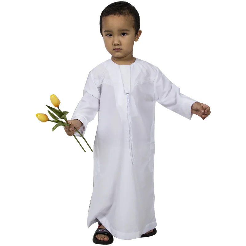 New Muslim Boys Kids Saudi Robe Thoub Jubba