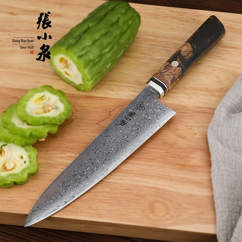 OEM cooking knife damascus steel chef knife 67 layers damascus chef knife