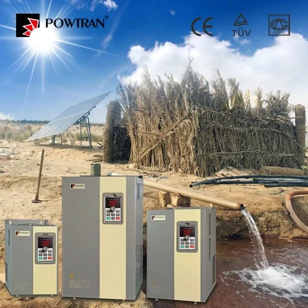 POWTRAN 0.75kw 1.5kw 2.2kw 5.5kw Solar Water Pump Inverter DC AC 220v 380v MPPT Solar Inverter without Battery