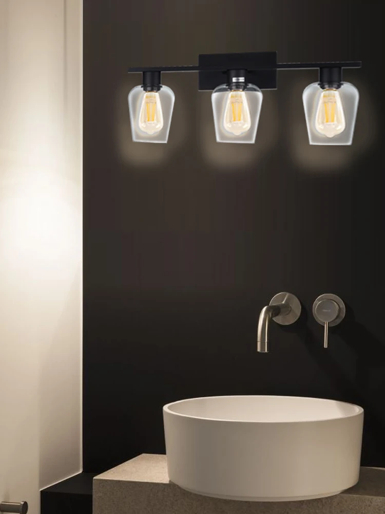 USA Stock Free Sample Iron Body IP44 Vantage Wall Mirror Sconce LED Wall Light