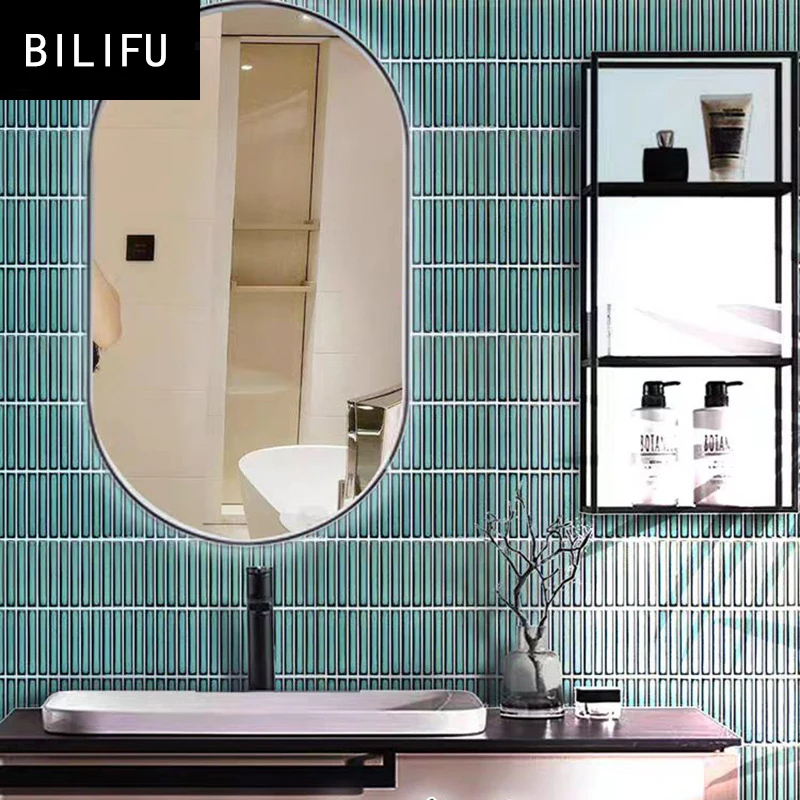 Newest  long strip mosaic for bathroom making Hotel lobby Living room Restaurant cafe background wall  hexagon handmade brick
