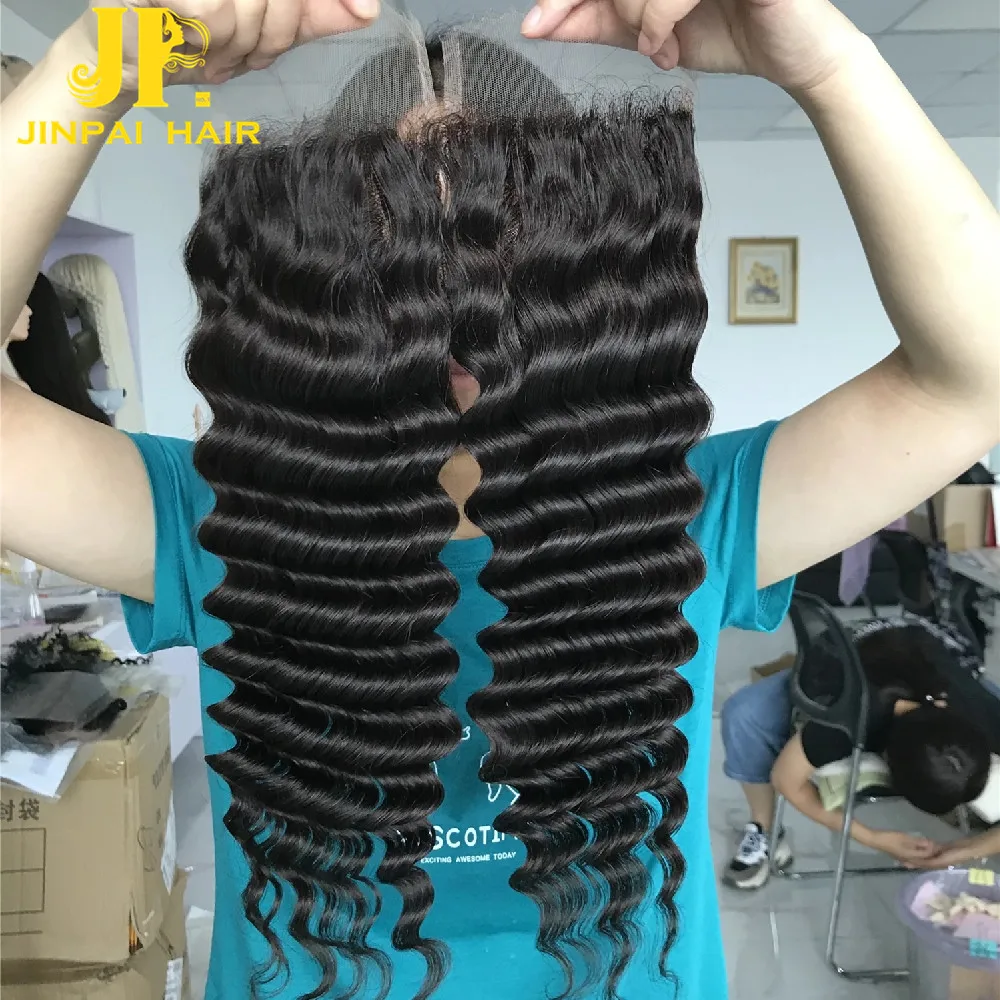 
JP raw unprocessed peruvian deep wave silk base closure & lace closure,HD transparent 4x4 5x5 6x6 7x7 lace closure 