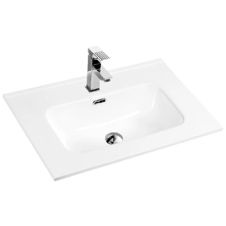 Modern fashion style hot selling rectangular bathroom basin ceramic lavamanos para hospital
