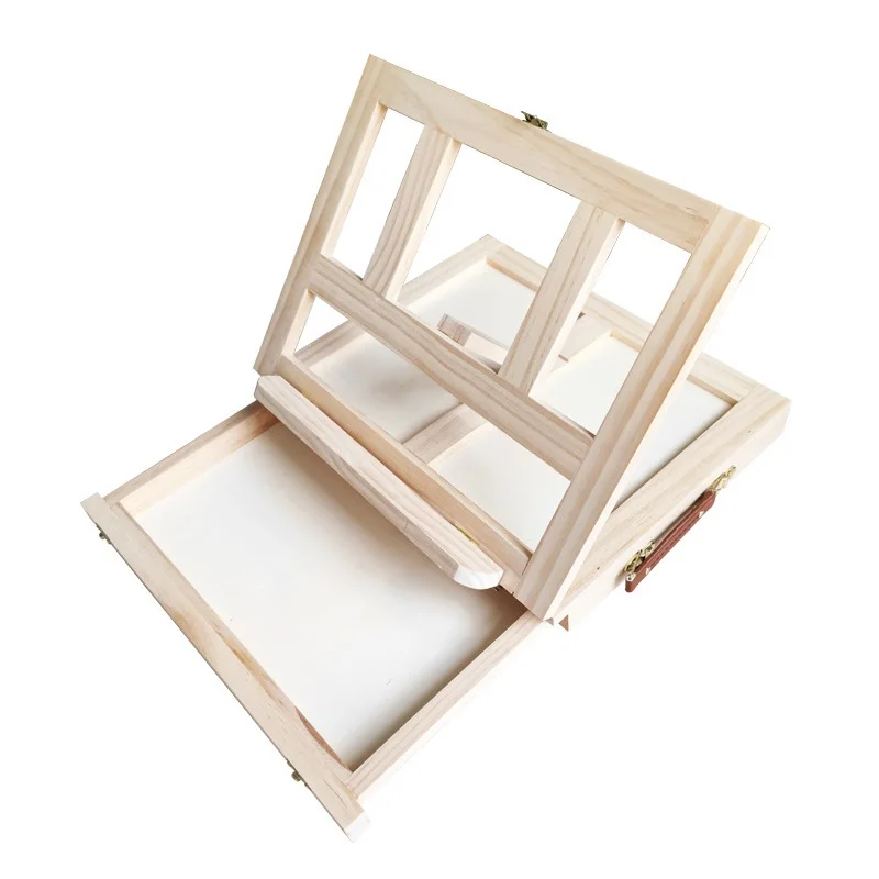 High Quality Solid Wood Oil Painting Display Racks Portable Large Capacity Desktop Folding Easel
