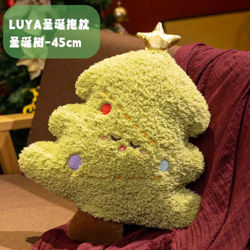 New Christmas Pillow Home Decoration Santa Claus Elk Snowman Plush Toy Doll Christmas Tree Pillow Gift Cushion