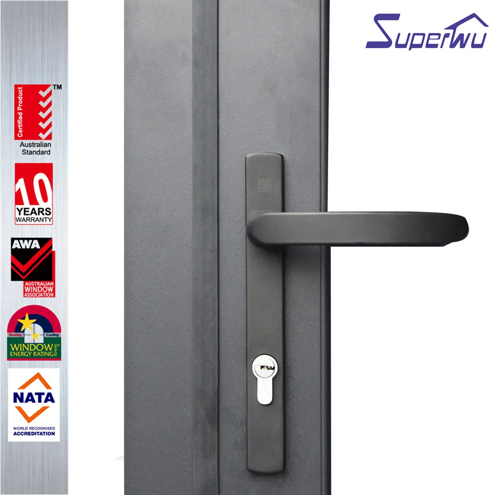 USA Commercial Residential Lowes Glass Aluminum Bi Folding Accordion Bifold Sliding Exterior Door With Locks