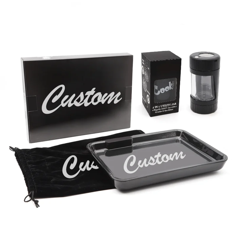 Portable cigarette case charged and luminous tobacco grinder sealed plastic tobacco case