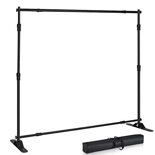 repeat adjustable telescopic backdrop banner heavy duty stand wall Portable aluminum exhibition tube fabric tension display