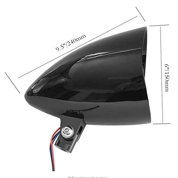 Светодиодное кольцо для мотоцикла Harley Sportster Dyna cafe racer, черная цилиндрическая фара 5,75 дюйма