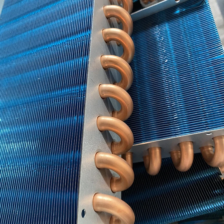 Factory directly design hot whole corrugated aluminum fincopper tube evaporator condenser coil  heat exchange of air conditioner