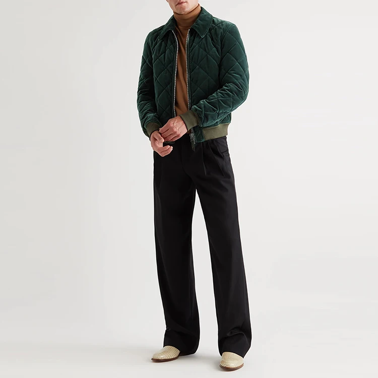 cotton velvet quilted polyester filling mens winter warm new style bomber jacket