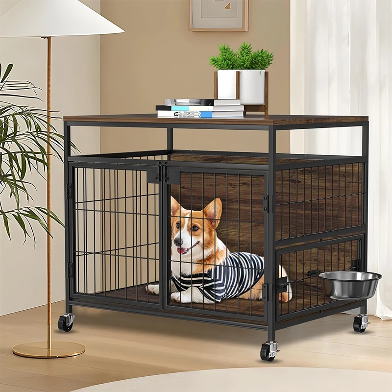 Custom Simple Furniture Style Dog Cage Decoration Indoor Dog Cage Suitable For Small And Medium-Sized Dogs