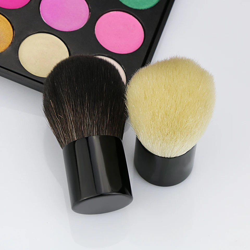 BEILI Retractable Kabuki Makeup Brushes Blush Brushes Set Portable Powder Brushes with Flat Angled Top for Travel