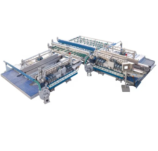 24 motors Double Edger Glass Double Edging Polishing  Machine Production Line  Glass Edge Polish Production Line