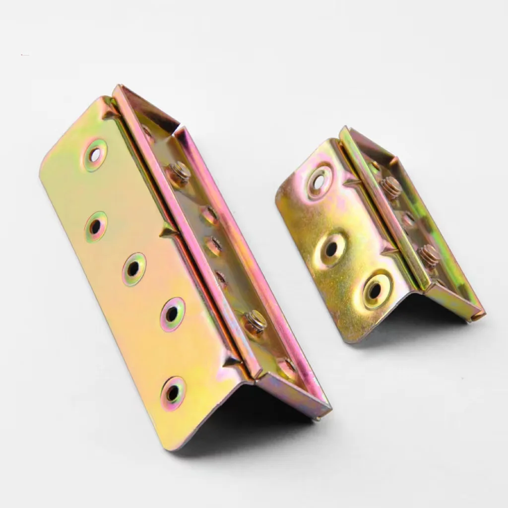 Thickened bed and sofa hinge furniture hardware invisible bed accessories connectors hinge hanging buckle with screws