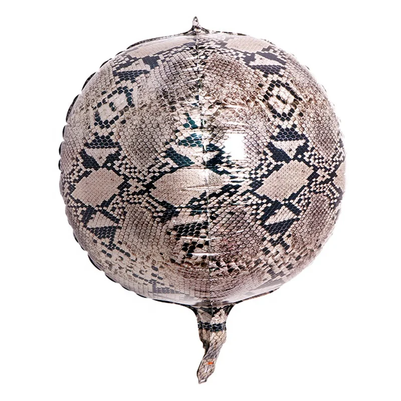 22 Inch Large Animal Print Foil Balloons Jungle Animal Print Balloons 4D Wild Mylar Balloon for Jungle Theme Birthday Decoration