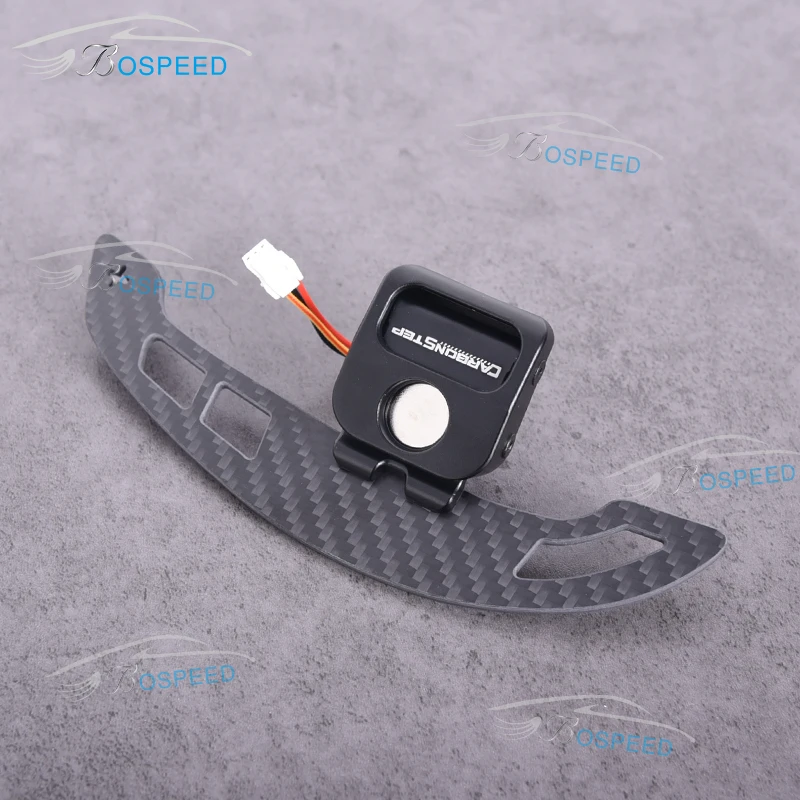 SK Custom Car Led Carbon Fiber Magnetic Paddle Shifters For Audi A3 A4 A6 A7 Q5 RS3 TT RS4 R8 Steering Wheel Extension Universal