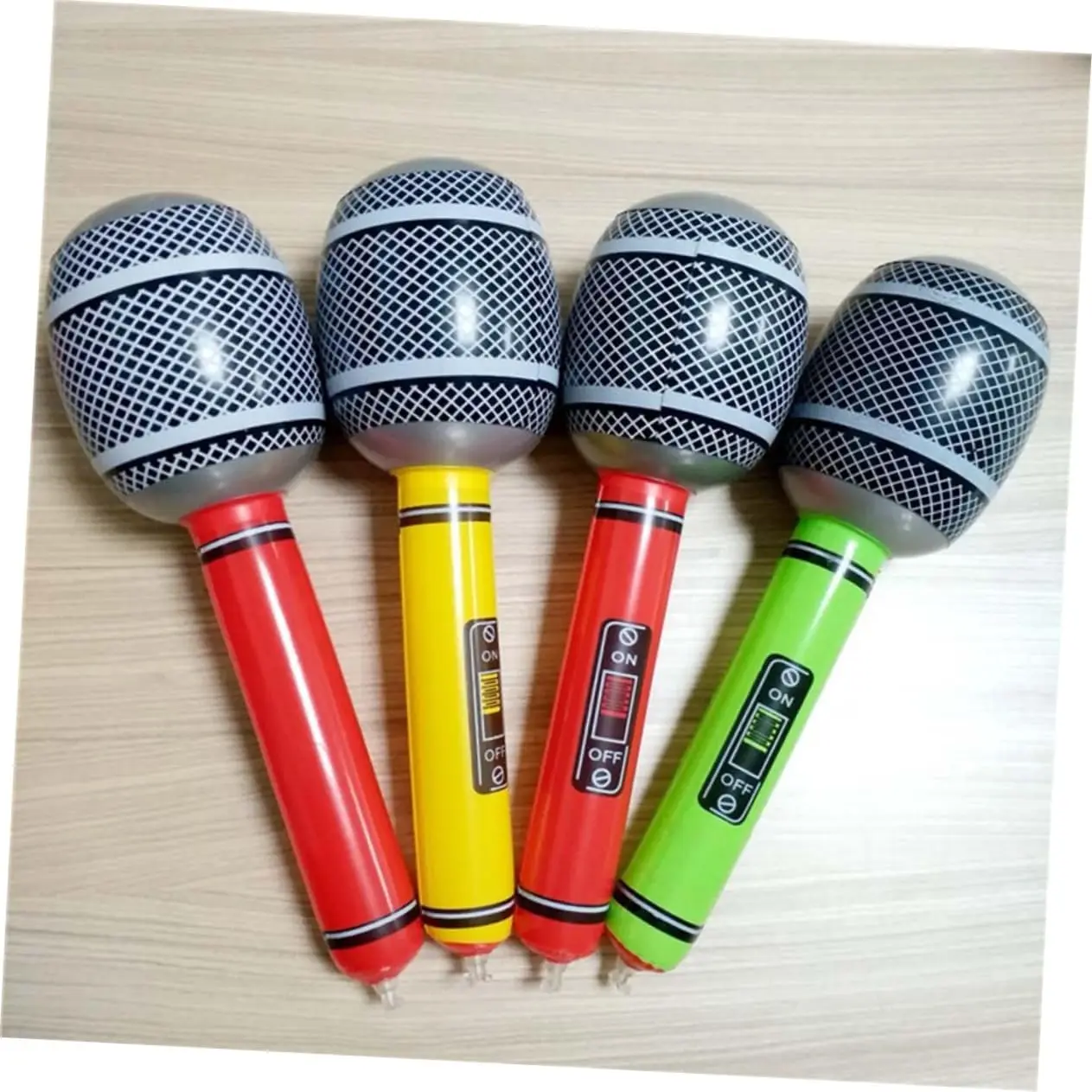 Wholesale Custom Design Pvc Inflatable Musical Microphones Party Singing Songs PVC Inflatable Microphone