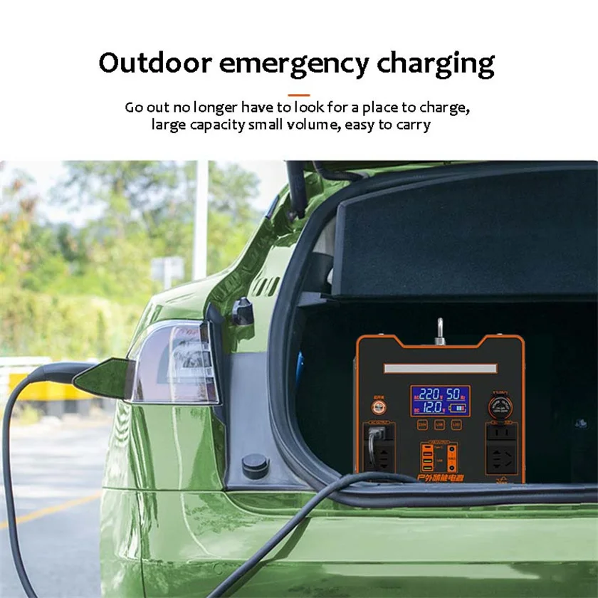 Outdoor portable energy storage 110v 220v high-power emergency power supply 500W 1000w portable power station
