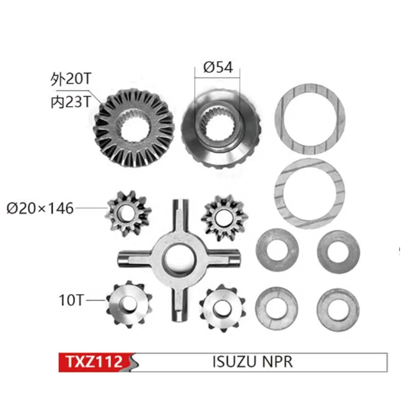 
2019 side gear pinion gear spider washer differential kits 