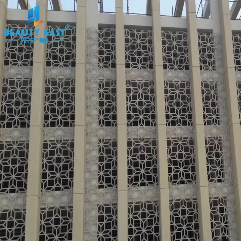 laser cutting metal wall cladding aluminum solid panel decorative building facades