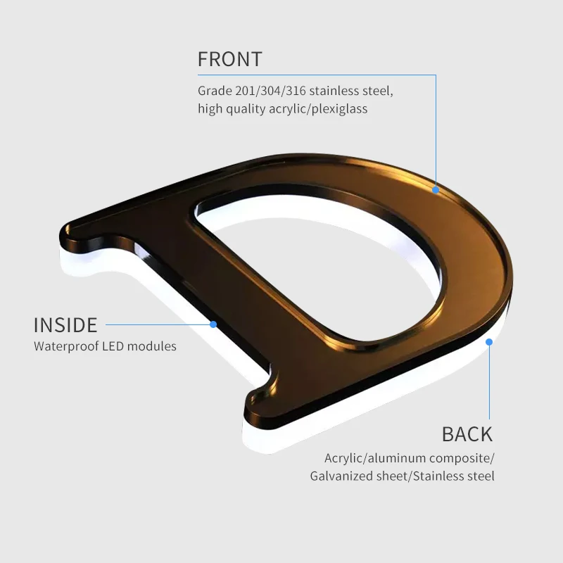 High quality Illuminated night waterproof electronic signs ledxxx for shop sign