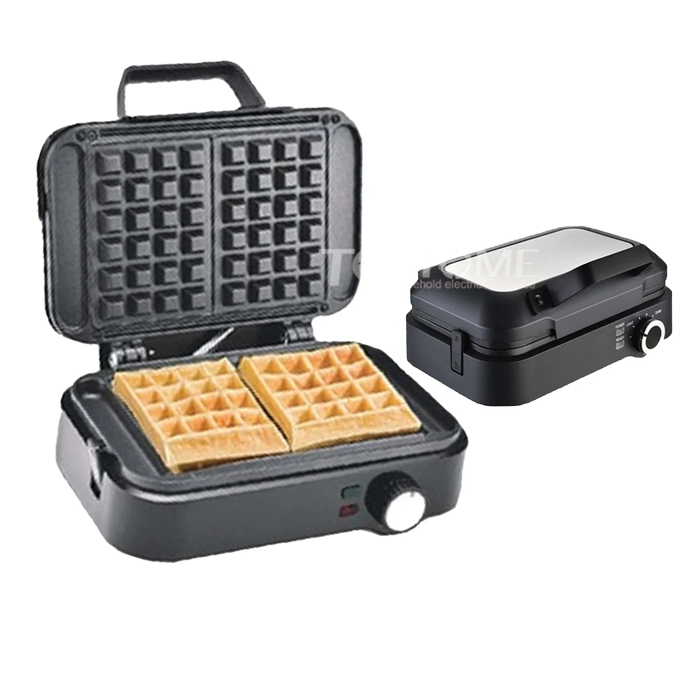 2022 New Item CE Approved 1200W 2Slice Belgium Waffle Maker Long Size Belgian Waffle Maker